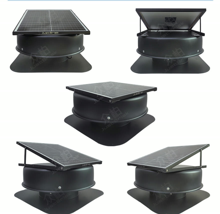 JBSF-350F solar roof ventilation fan — 350 mm class flagship platform